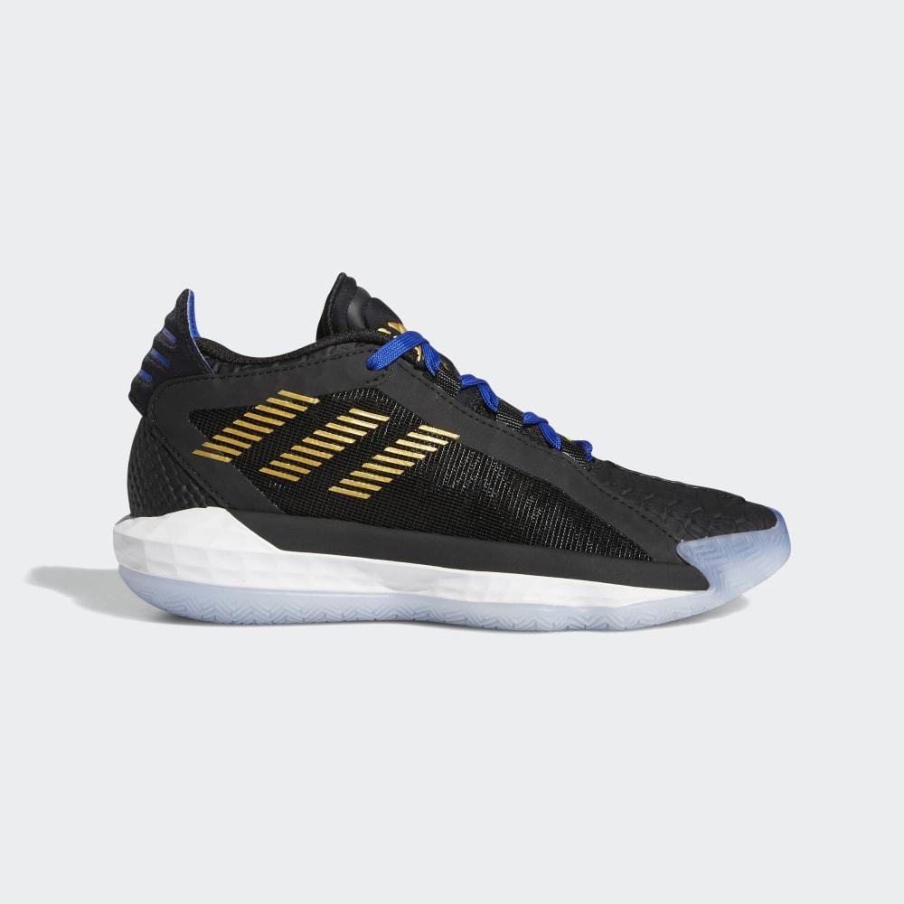 Adidasi Baschet Adidas Dame 6 Baieti Romania - Negrii/Aurii Metal FV4214